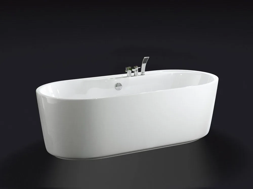 Акриловая ванна BelBagno BB14-K 180x85 см, отдельностоящая, белая, овальная, с каркасом Sancos — официальный сайт