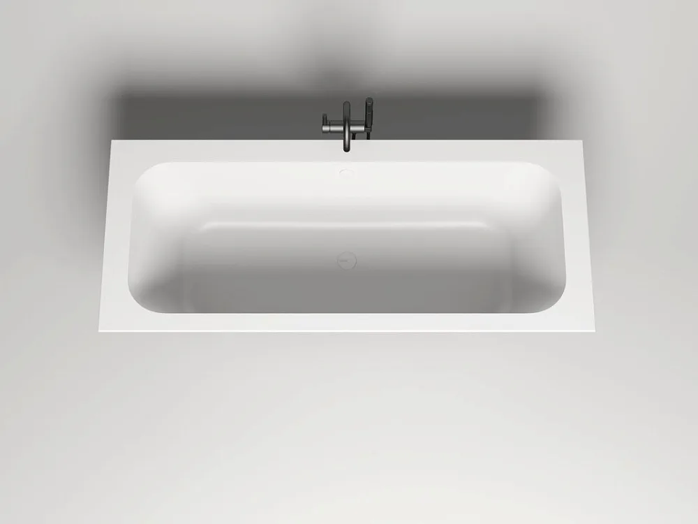 Ванна из искусственного камня Salini Orlanda Axis S-Stone 180x80 см, встраиваемая, матовая белая, на Sancos — официальный сайт