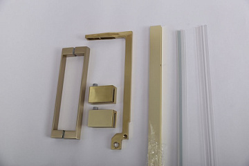 Душевой уголок Cezares Slider AH 1 100-80/90 BR BORO профиль брашированное золото, стекло бронза