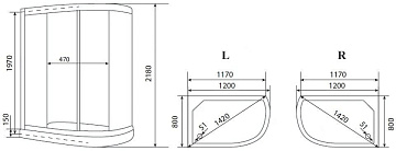 Душевая кабина Timo Eco TE-0702PR