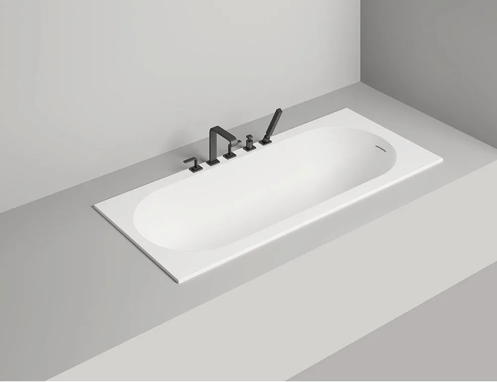 Ванна из искусственного камня Salini Ornella Kit S-Stone 170x75 см, встраиваемая, матовая белая, на  Sancos — официальный сайт