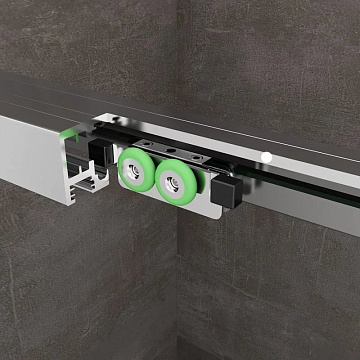 Душевой уголок Abber Komfort AG93130-S102 130х100 см, профиль матовый хром, стекло прозрачное
