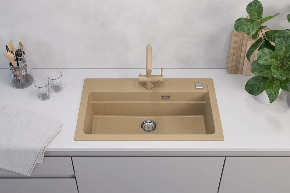 Смеситель для кухни Alveus Aquila 1139807 бежевый Sancos — официальный сайт