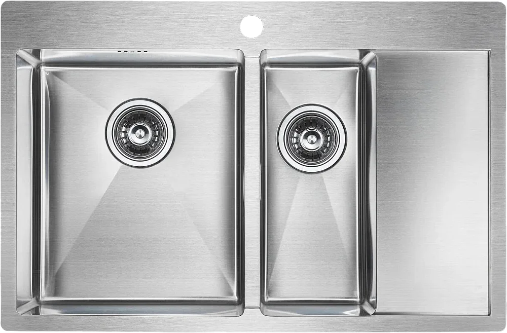 Мойка кухонная Paulmark Kroner PM227851-BSL брашированная нержавеющая сталь L Sancos — официальный сайт