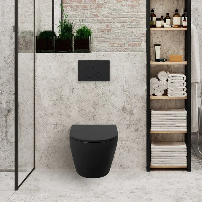 Крышка-сиденье BelBagno Colorato BB062SC-MB матовая черная Sancos — Оригинал