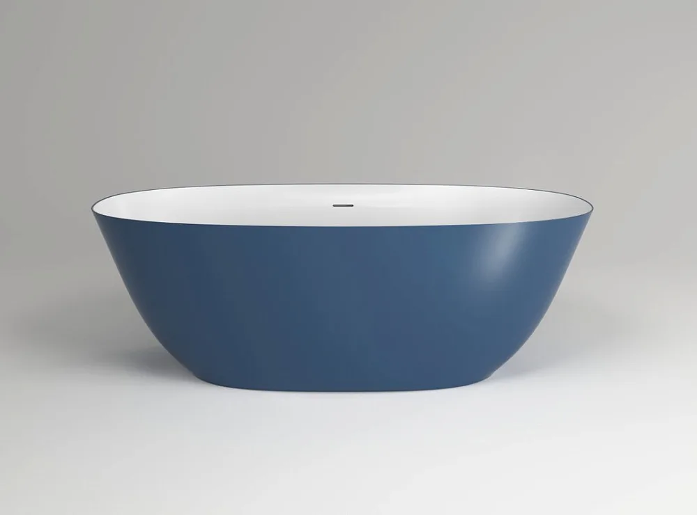 Ванна из искусственного камня Plumberia Selection Veloma 160x70 см, отдельностоящая, биколор матовый Sancos — официальный сайт
