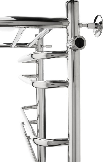 Полотенцесушитель водяной Indigo Brace LBCW100-50PR-б/п-60, с полкой, серебристый