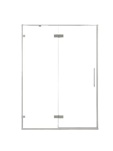 Душевая дверь в нишу Veconi Premium Alassio CH 140x200, профиль матовый хром, стекло прозрачное
