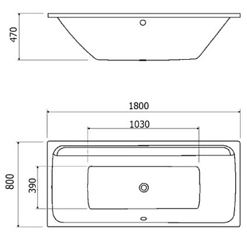 Акриловая ванна ALBA SPA Barselona 2.0 180x80 см, ВПР0320200101