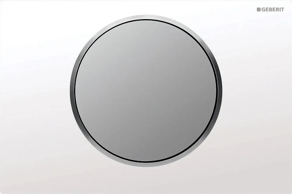 Кнопка смыва Geberit Sigma 10 115.758.KL.5 белая, хром матовый Sancos — официальный сайт
