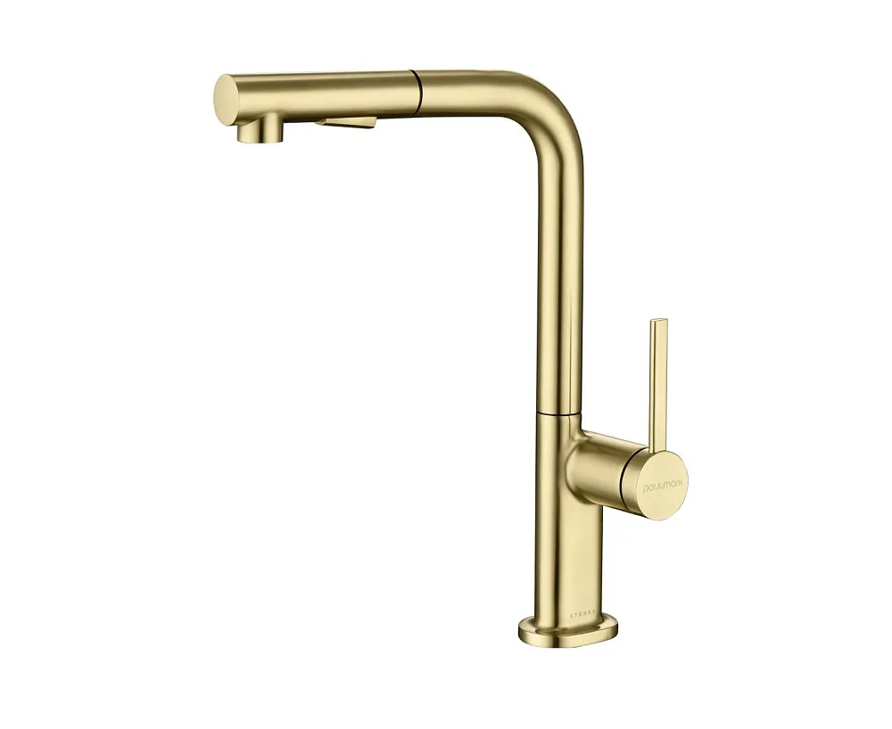 Смеситель для кухни Paulmark Neo Ne214419-LG, светлое золото Sancos — официальный сайт