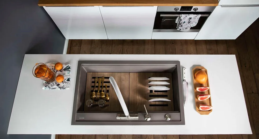 Мойка кухонная Omoikiri Kitagawa 86-LB leningrad grey Sancos — официальный сайт