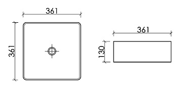 Накладная раковина Ceramicanova Element CN6068 белая глянцевая