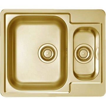 Мойка LINE 50 MONARCH GOLD 615X500  в компл. с выпуском без сифона, ,