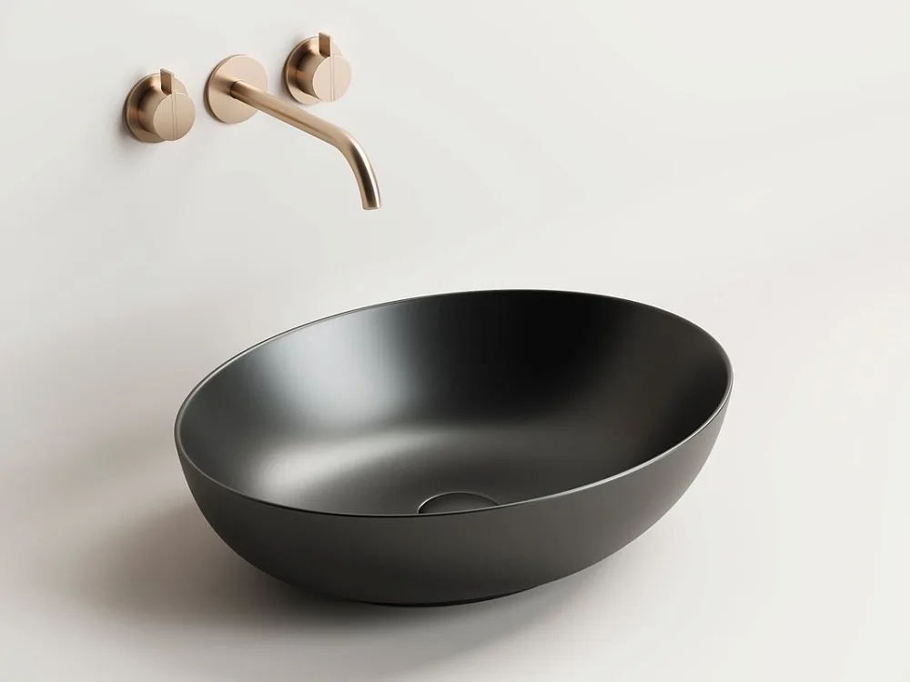Накладная раковина Ceramicanova Element CN6017MB черный матовый Sancos — официальный сайт