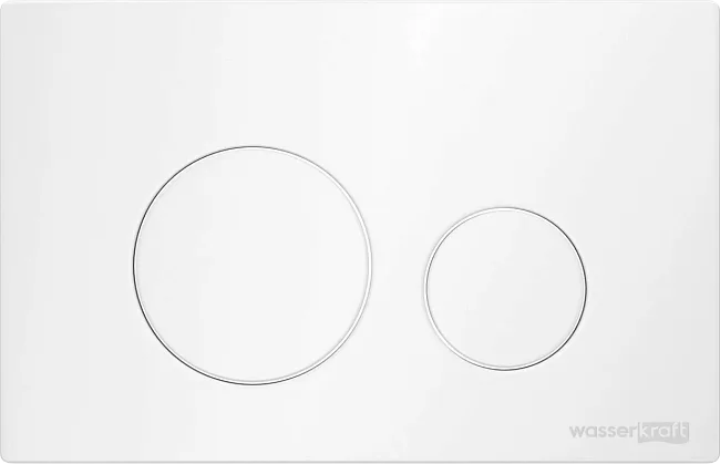Смывной бачок скрытого монтажа Wasserkraft Aller 10TLT.031.ME.WH02, с кнопкой смыва белой Sancos — Оригинал
