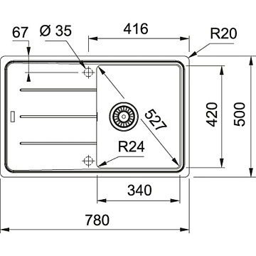 Мойка кухонная Franke Maris Basis BFG 611 миндаль