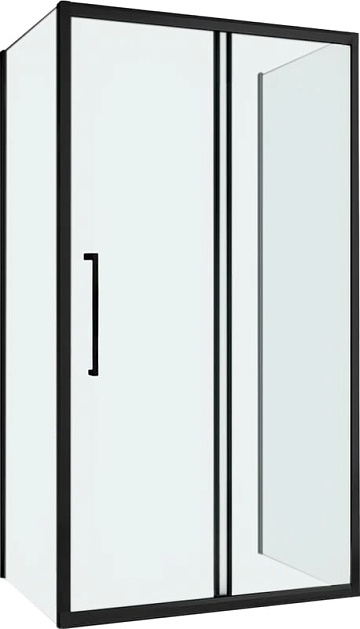 Душевой уголок Abber Schwarzer Diamant AG30140BH-S60B-S60B 140x60, профиль черный,  стекло прозрачно