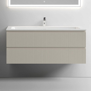 Тумба с раковиной Sancos Snob T 120 см, beige soft, раковина CN7017