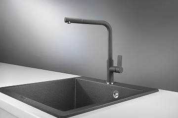 Смеситель для кухни Granula 2502, графит