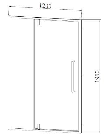 Душевая дверь в нишу Vincea Slim-N VDP-4SN120CL 120x195, профиль хром