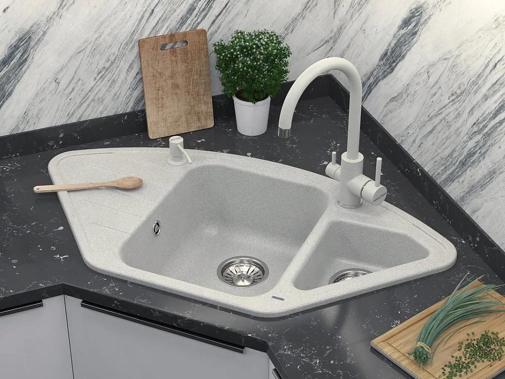 Смеситель для кухни Paulmark Essen Es213211-310 серый Sancos — официальный сайт