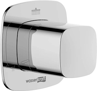 Переключатель потоков Wasserkraft Naab A313 С ВНУТРЕННЕЙ ЧАСТЬЮ, на три потребителя, хром