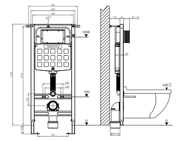 Система инсталляции для унитазов Splendy Stable ST3011TP