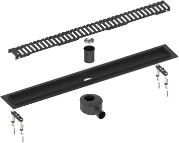 Душевой трап (лоток) Timo Drain Systems DS230107/03 700 вставка lines, черный