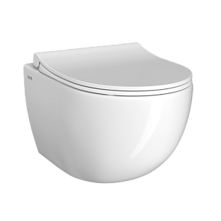 Унитаз подвесной VitrA Sento 7748B003-0075 сиденье 130-003-009 с микролифтом, безободковый, белый