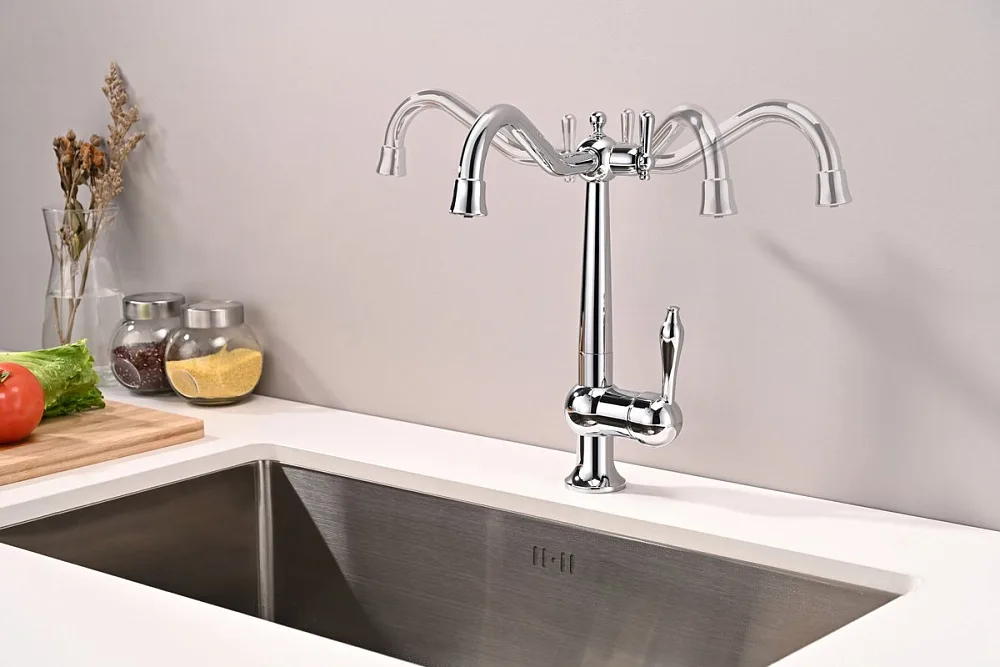 Смеситель для кухни Paulmark Retro Re213226-CR, хром Sancos — официальный сайт