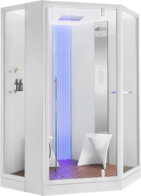 Душевая кабина Orans 89106W0LH белая, с баней, удлиненная ручка Sancos — Оригинал