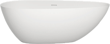 Ванна из искусственного камня Salini Paola In S-Sense 160x75 см, отдельностоящая, белая, овальная, с