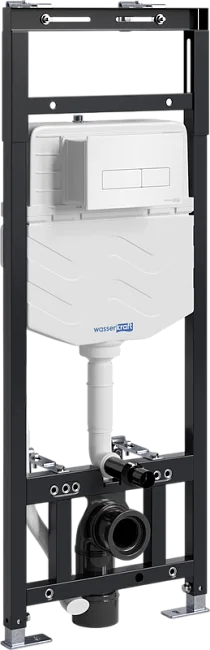 Система инсталляции для унитазов Wasserkraft Alme 15TLT.010.ME.WH03, с кнопкой смыва белой Sancos — Оригинал