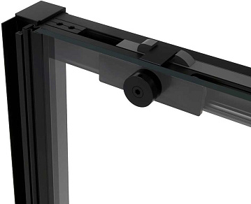 Душевая дверь в нишу Vincea Slim Soft VDS-1SS150CLB 150 см профиль черный, стекло прозрачное