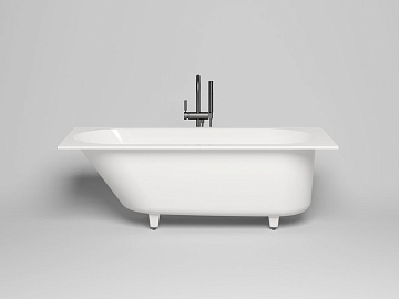 Ванна из искусственного камня Salini Ornella Kit S-Stone 160x70 см, встраиваемая, матовая белая, на 
