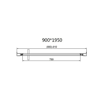 Душевая дверь Vincea Slim 8mm VDP-4SL900CLG, брашированное золото, стекло прозрачное