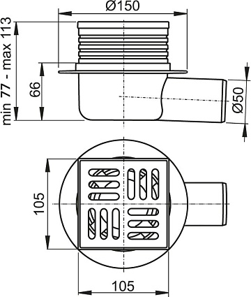 Душевой трап AlcaPlast APV 26