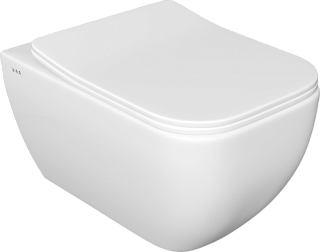 Унитаз подвесной VitrA Shift 7742B003-0075 339 с микролифтом, безободковый, глянцевый белый