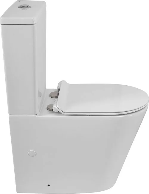 Унитаз-компакт напольный BelBagno Flay-r BB2149CP-TOR BB2111SC с микролифтом, безободковый, белый Sancos — Оригинал