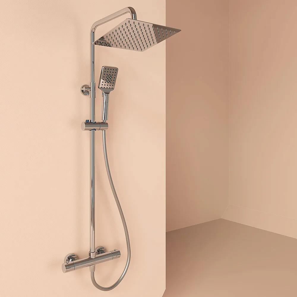 Душевая стойка Sancos Kanedo SC7100CH с термостатом, хром Sancos — официальный сайт