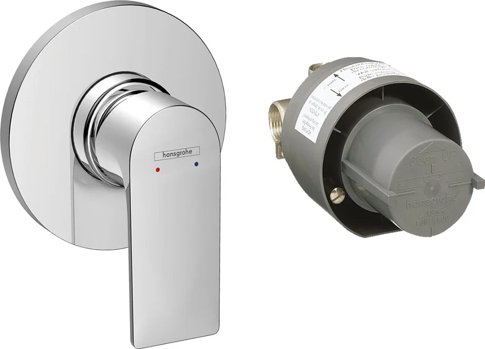 Встраиваемый смеситель Hansgrohe Rebris E 72658000 С ВНУТРЕННЕЙ ЧАСТЬЮ, хром Sancos — официальный сайт