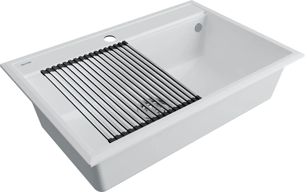 Мойка кухонная Paulmark Stepia + Step PM117551-WH+R375-BS белая Sancos — официальный сайт