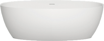 Ванна из искусственного камня Salini Alda S-Sense 180x90 см, отдельностоящая, белая, овальная, со сл