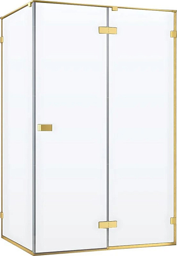 Душевой уголок Cezares Bellagio BELLAGIO-AH-1-100/90-C-BORO 100х90, брашированное золото