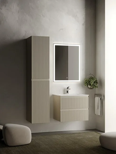 Тумба под раковину Sancos Snob R 60 подвесная Beige soft (капучино), SNR60CE Sancos — Оригинал