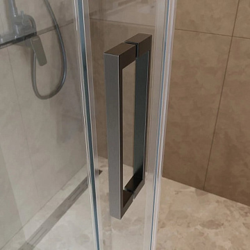 Душевой уголок BelBagno Soft Close-1 AH-1-100/90-C-GM профиль оружейная сталь