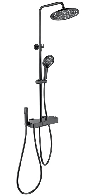 Душевая стойка Wonzon & Woghand MUSE Forte WW-B3580-MB, с гигиеническим душем, матовая черная