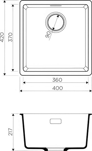Мойка кухонная Omoikiri Kata 40-U-SA бежевая