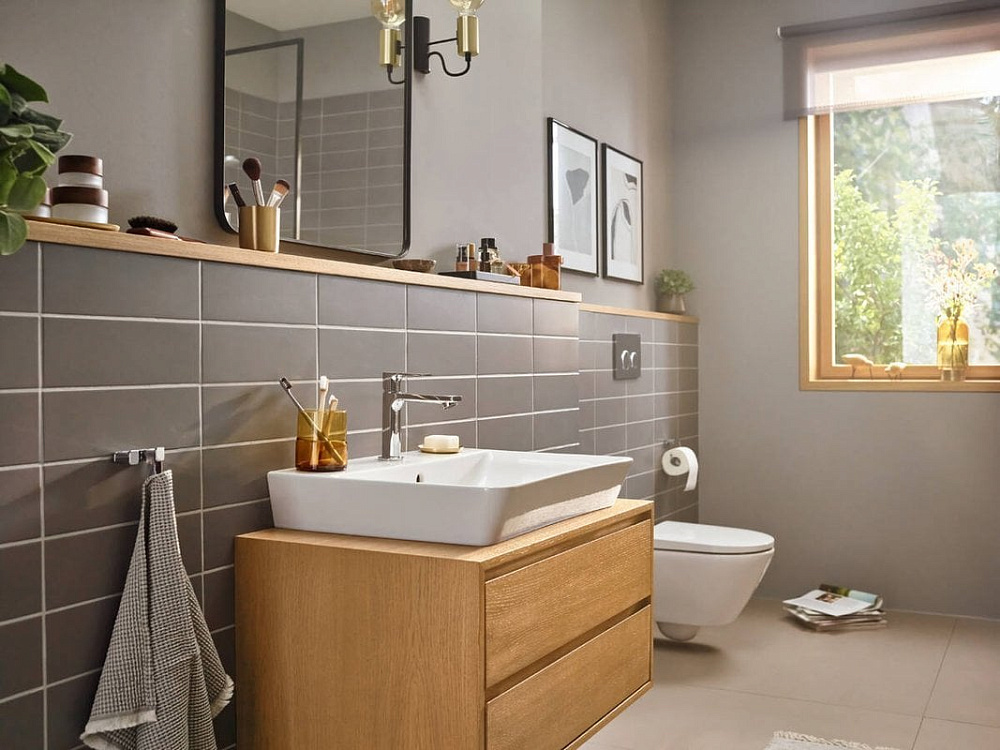 Смеситель для раковины Hansgrohe Rebris E 72557000 с донным клапаном, хром